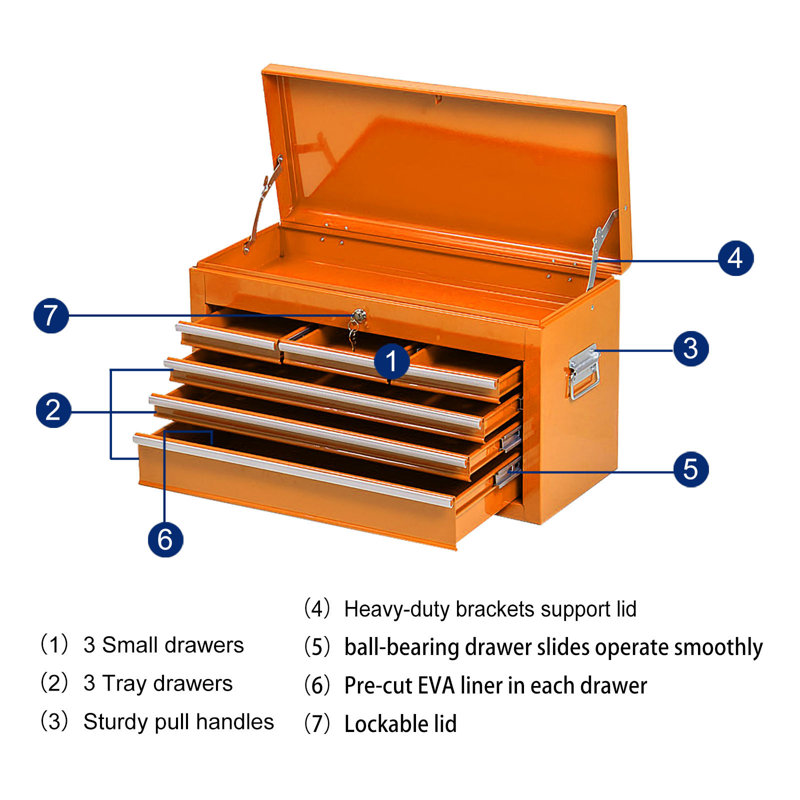 WFX Utility™ Elberfeld 24.5" W 8 Drawers Bottom Rollaway Chest Wayfair